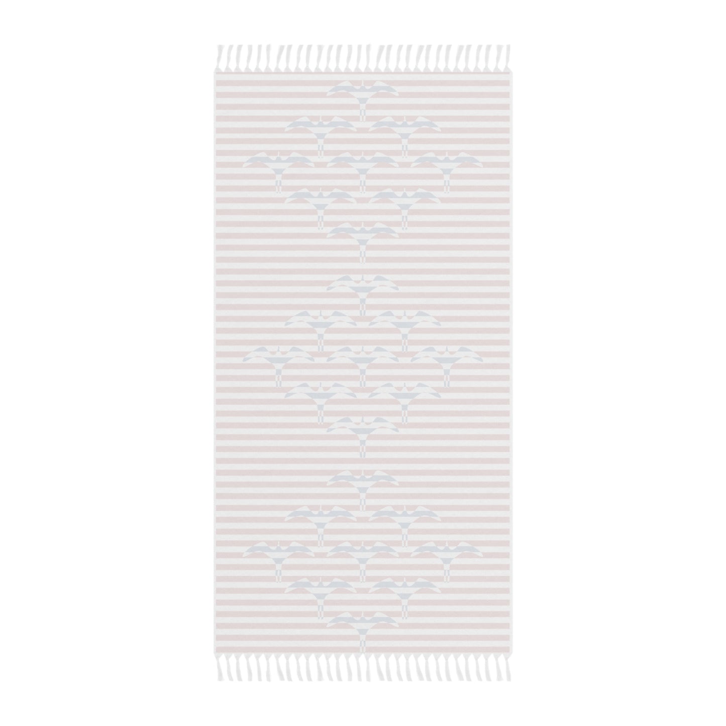 Stripe Iwa Bird Beach Cloth Towel Pale