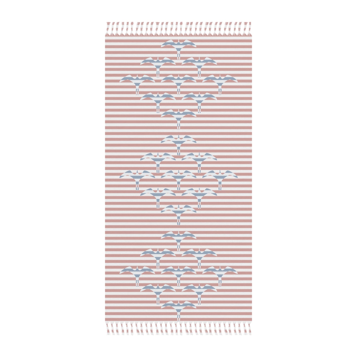 Stripe Iwa Bird Beach Cloth Towel Pale