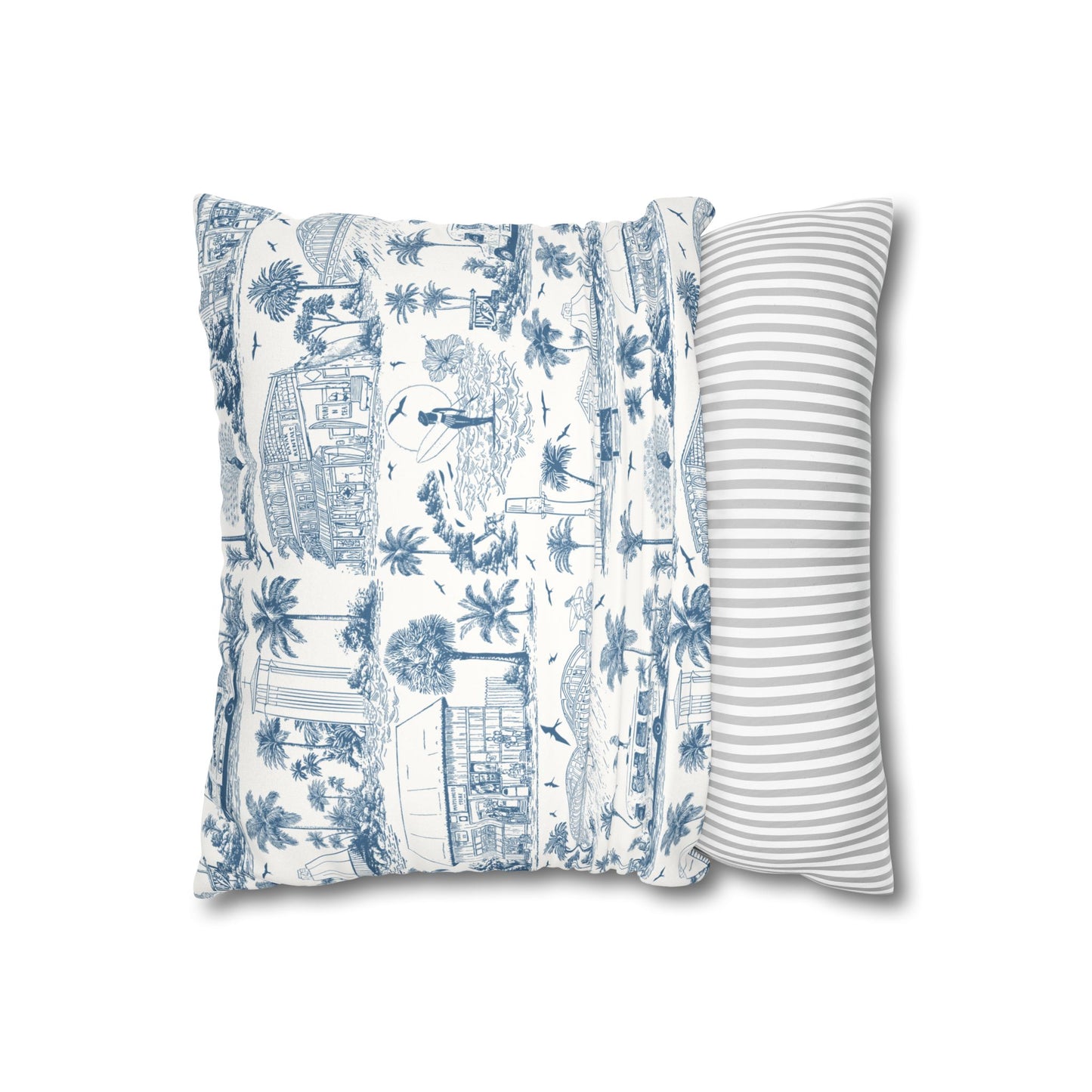 North Shore Faux Suede Pillowcase White without filler