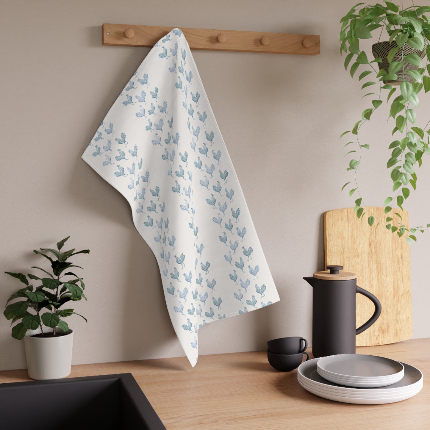 North Shore Rooster Linen Tea Towels