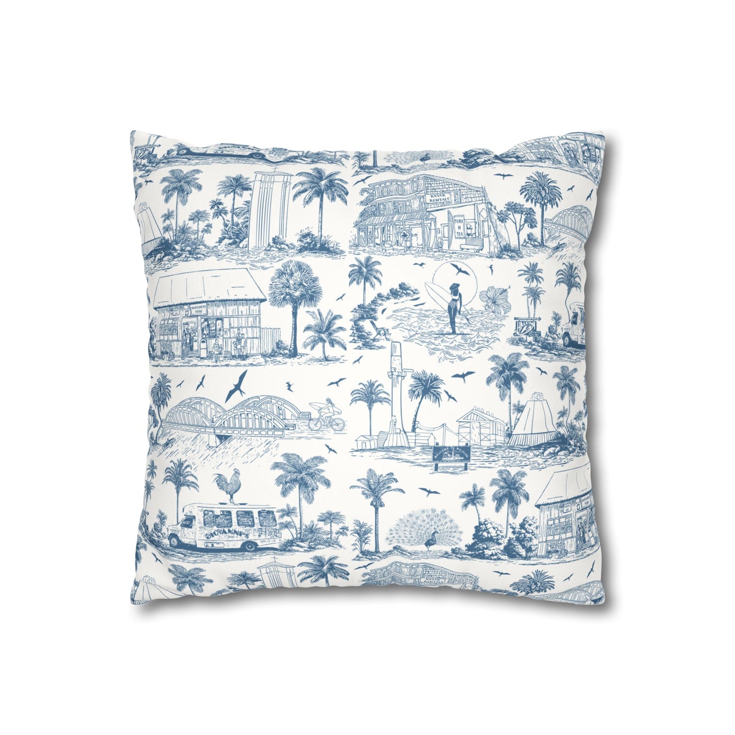 North Shore Faux Suede Pillowcase White without filler