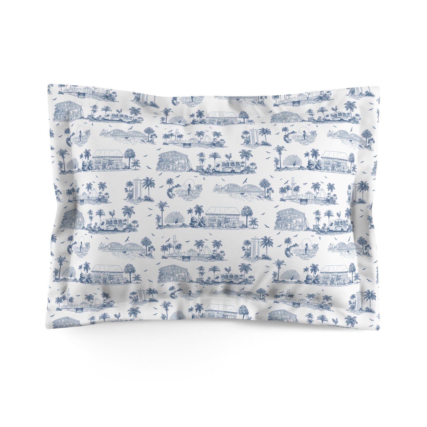 North Shore Pillow Sham white, blue