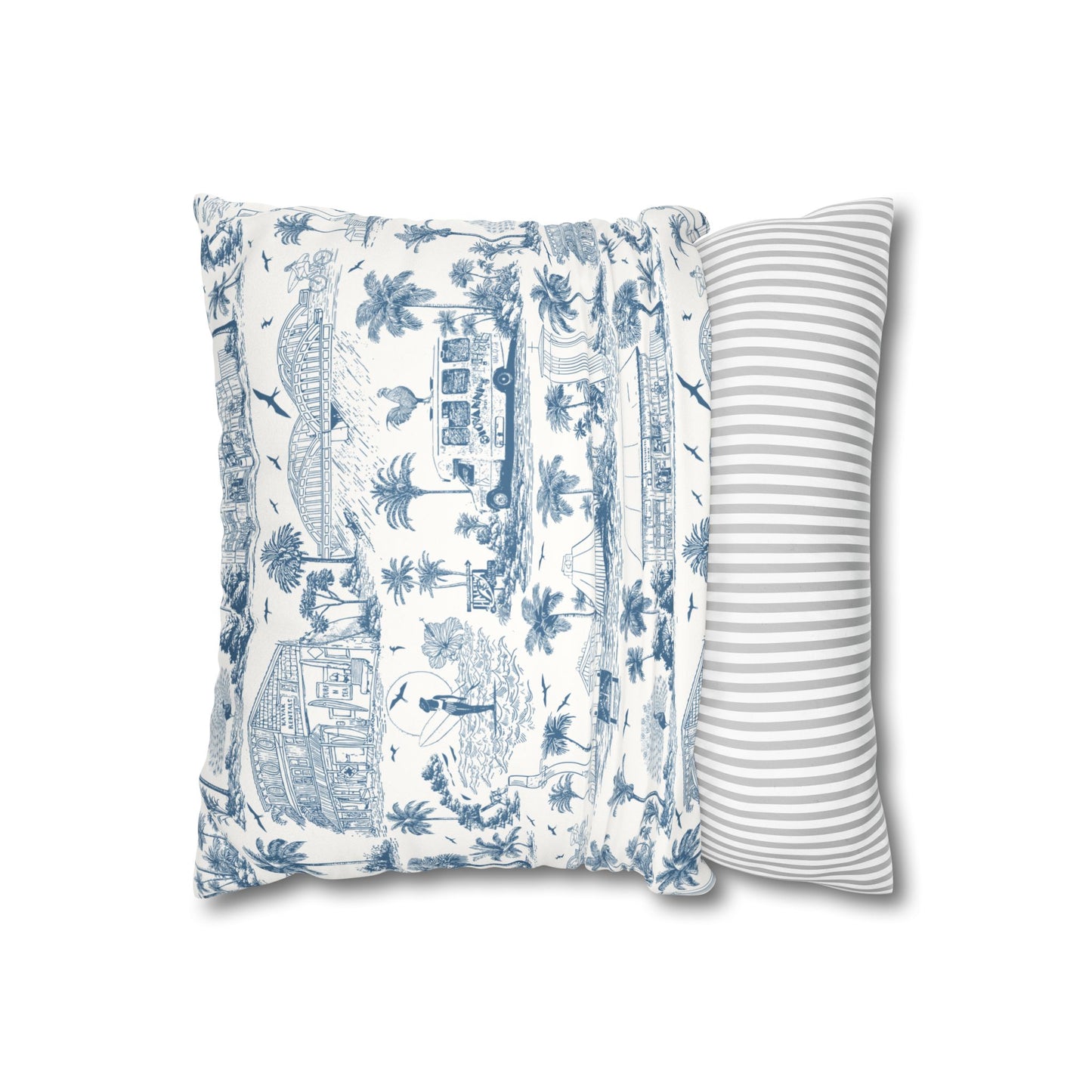 North Shore Faux Suede Pillowcase White without filler