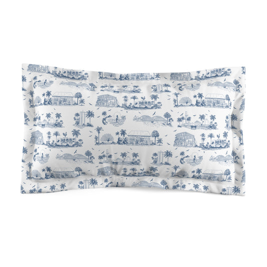 North Shore Pillow Sham white, blue