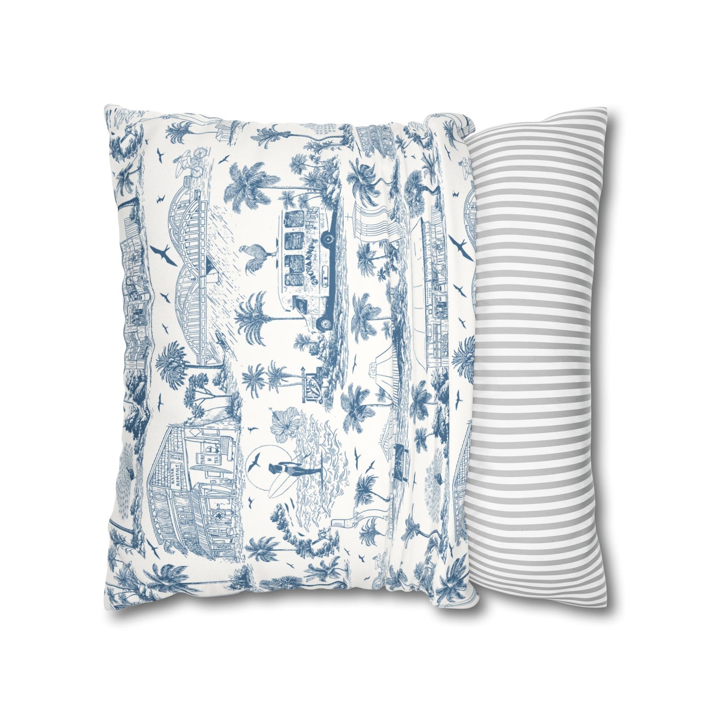North Shore Faux Suede Pillowcase White without filler