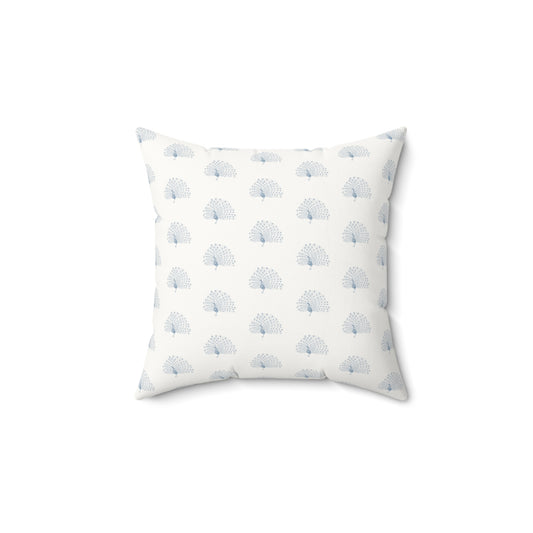 Peacock Faux Suede Pillow with filler