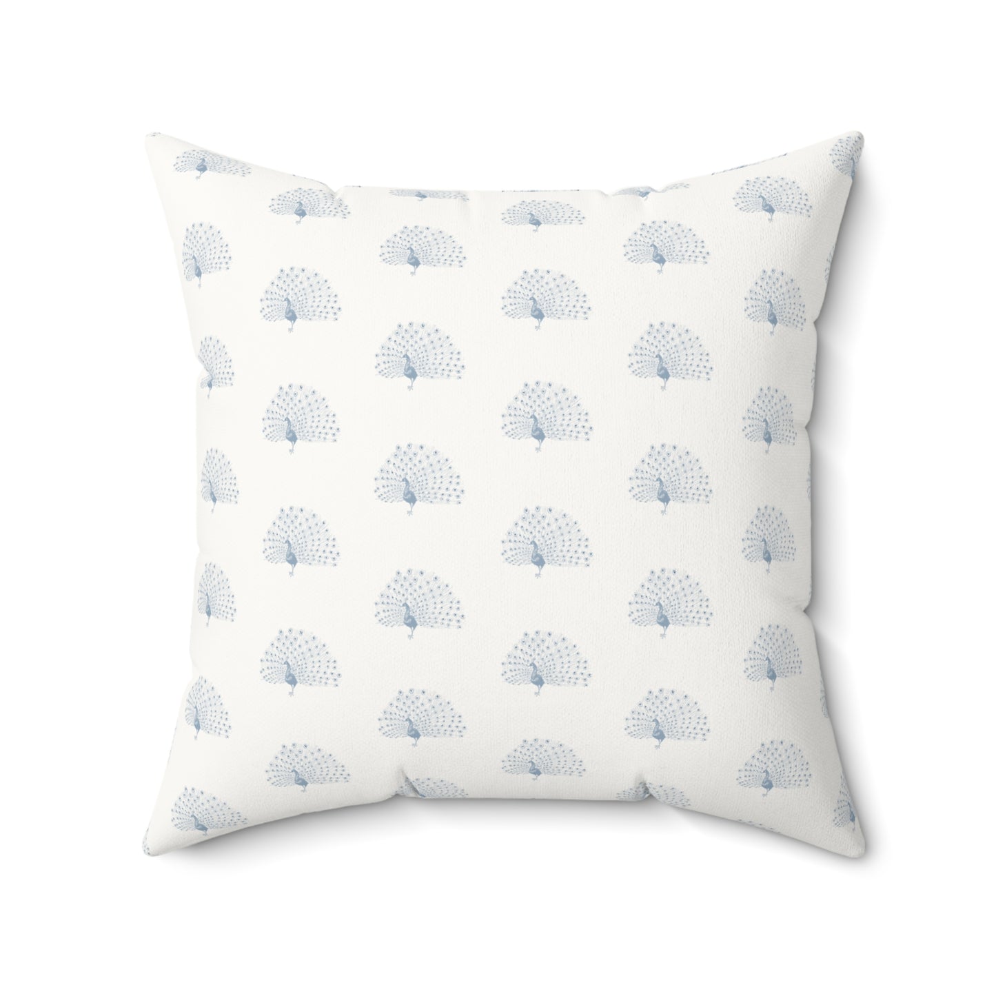 Peacock Faux Suede Pillow with filler